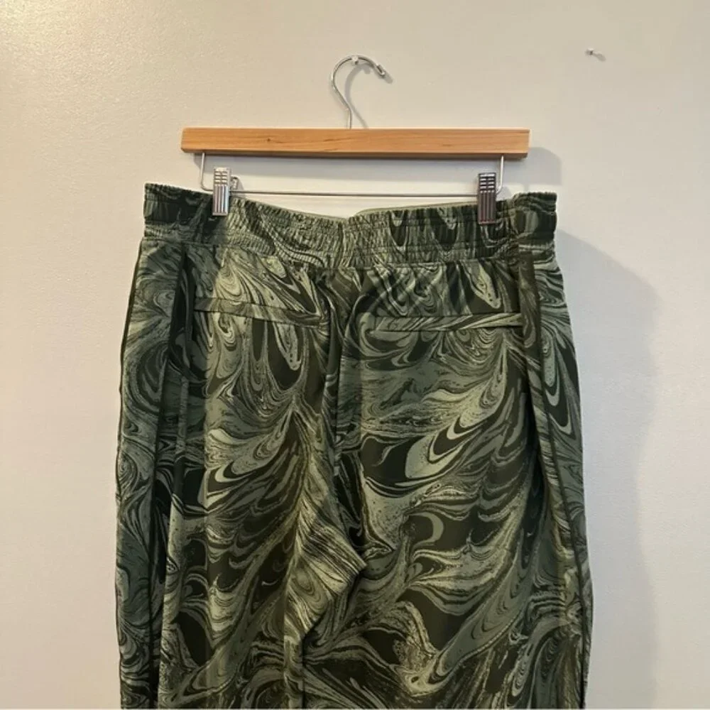 Athleta Brooklyn Jogger High Rise Pants Sumi Marble Green Size 16